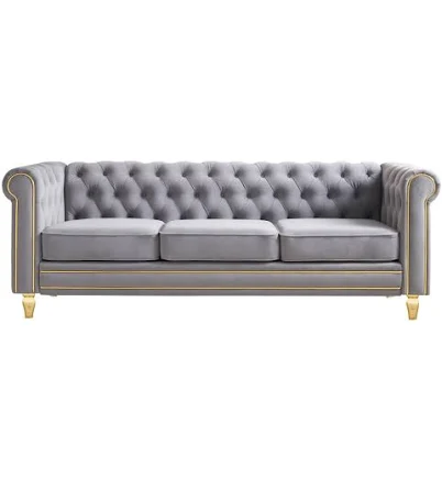 Streamdale Furniture Chesterfield Velvet Sofa