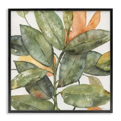 Stupell Industries Botanical Leaves Watercolor Plant