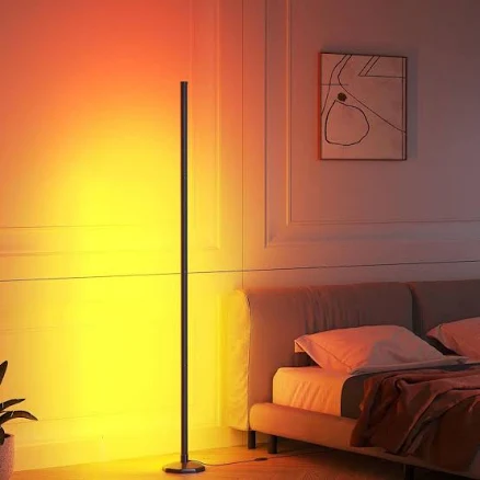 Sunmory 57 in. Black RGB LED Standard Floor Lamp
