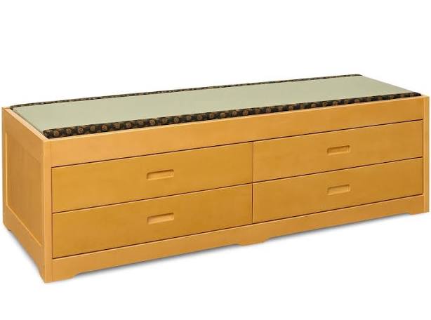Tatami Mat Top 64 Inch 4 Drawer Long Bench by Prestige