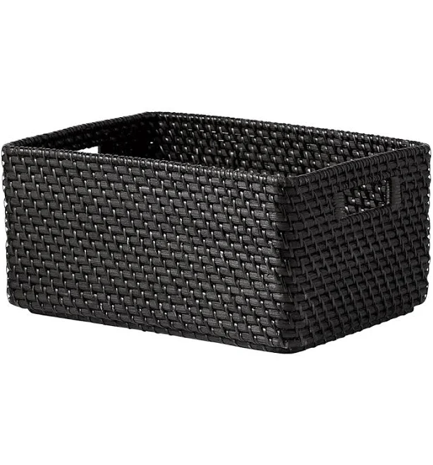 The Container Store Ori Rattan Bin