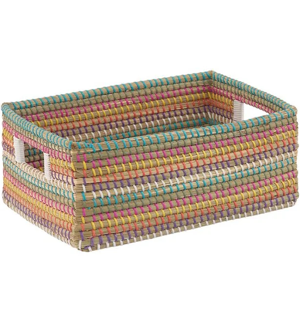 The Container Store Rainbow Seagrass Bin