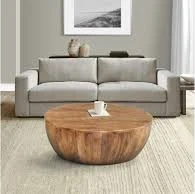 The Urban Port Arthur Drum Shape Wooden Coffee Table