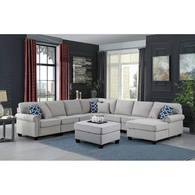 Three Posts Ketterer Upholstered U-Shaped Sectional