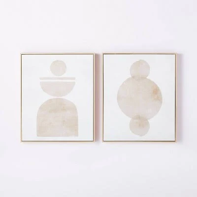 Threshold Abstract Shapes Framed Canvas Set of 2