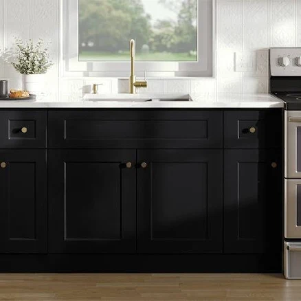 True Black Shaker RTA Kitchen Cabinets by Wholesale Cabinets