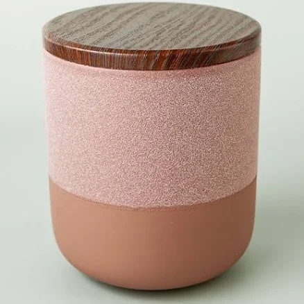 Two-Tone Ceramic Jar with Lid