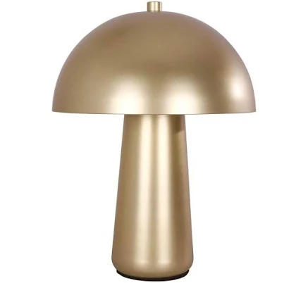 Uixe 15.7 in. Brass Mushroom Table Lamp with Bulb Included for Living Room