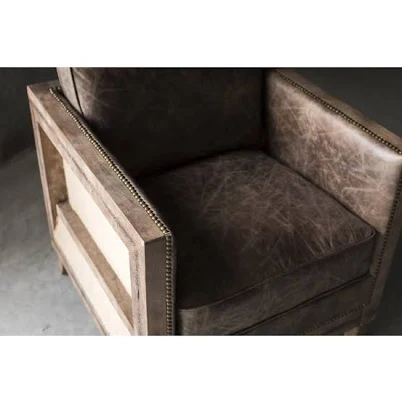 Union Rustic Grant Leather Club Chair