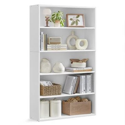 VASAGLE 5-Tier Open Bookshelf with Adjustable Storage Shelves and Floor Standing