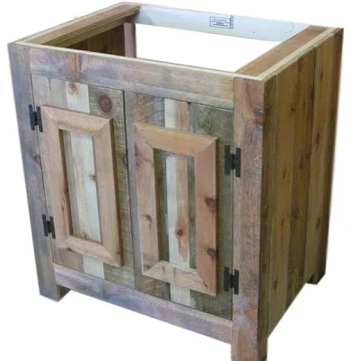 Vienna Woodworks Reclaimed Rustic Wood Bathroom Vanity