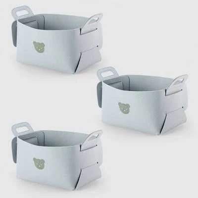 Vusign 3pk Felt Storage Basket