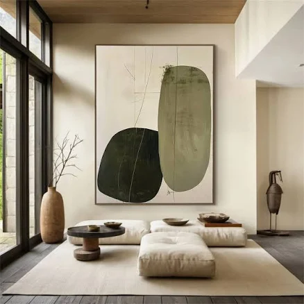 Wabi Sabi Abstract Canvas Framed Wall Decor Painting