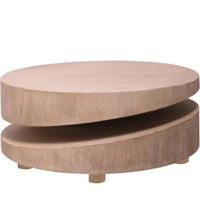Walker Edison Modern Natural Finish Coffee Table