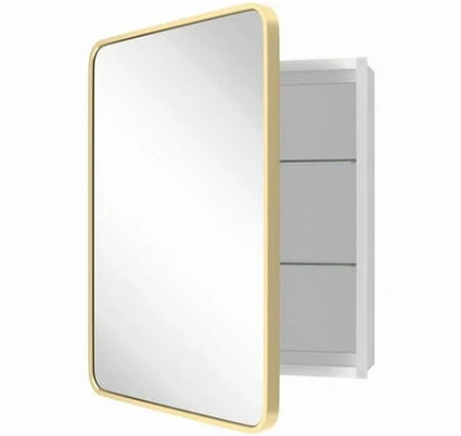 WallBeyond Aluminum Medicine Cabinet with Mirror