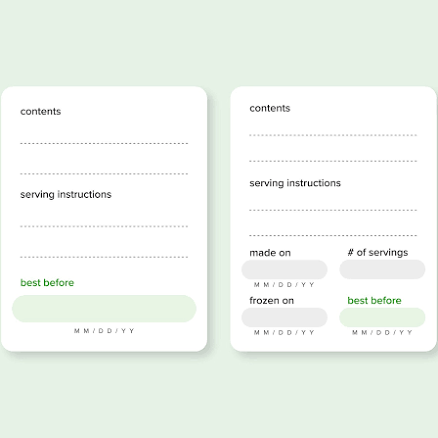 Water-Resistant Freezer Labels | Food Storage Stickers