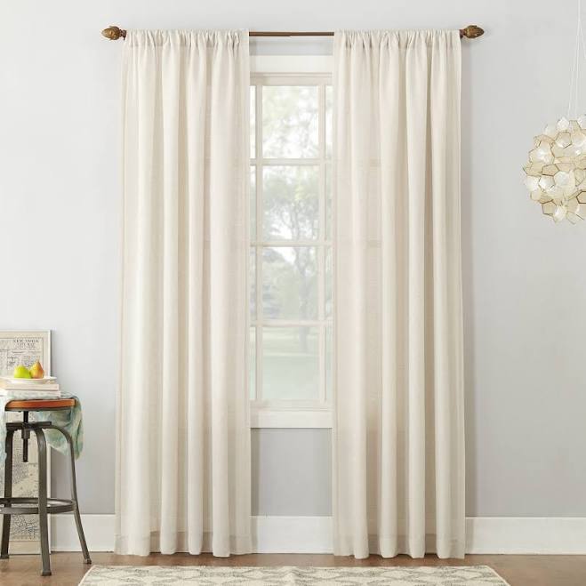Wayfair Basics Berwick Linen Blend Semi-Sheer Rod Pocket Curtain Panel