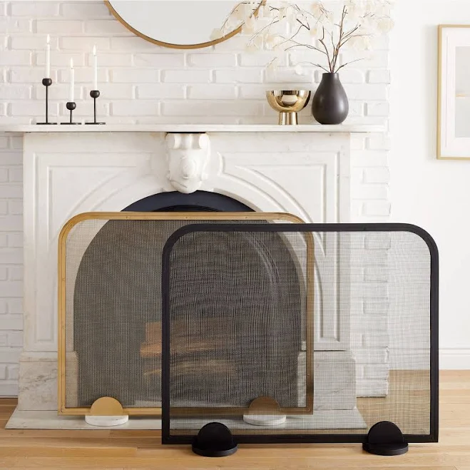 West Elm Deco Fireplace Screen