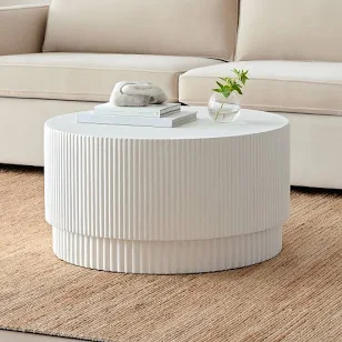 West Elm Fluted Ceramic Coffee Table