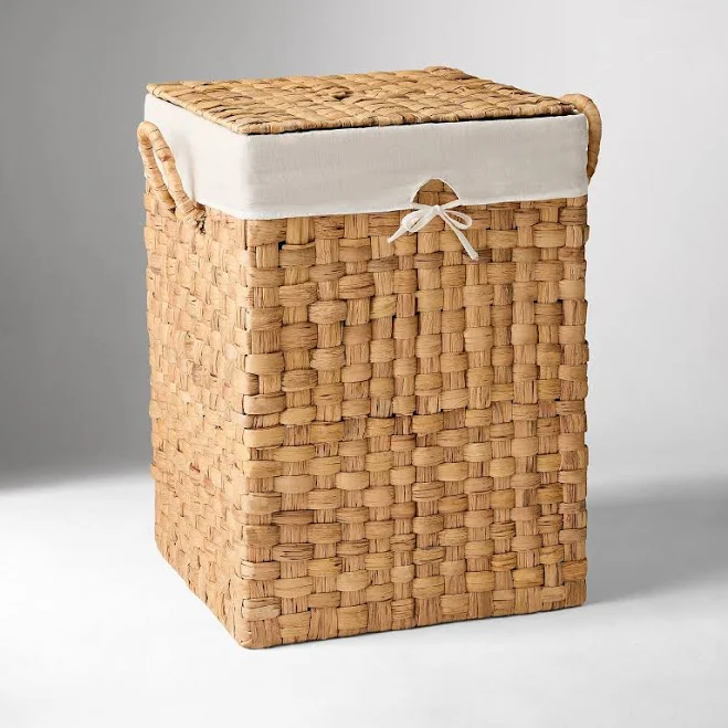 West Elm Weave Rattan Hamper with Liner