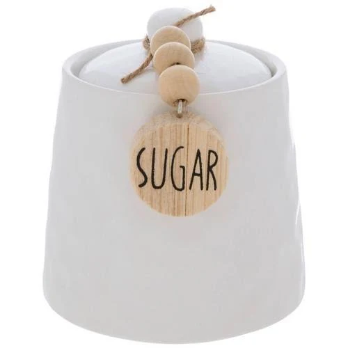 White Ceramic Sugar Canister