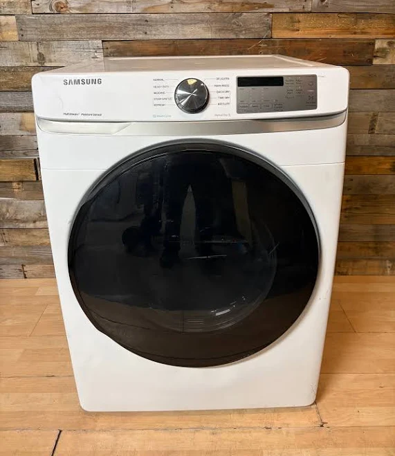 White Samsung Front Load Style Steam Dryer