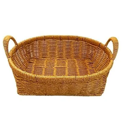 Wicker Empty Gift Basket to Fill, Small Woven Gift Basket with Handle for Gifts,