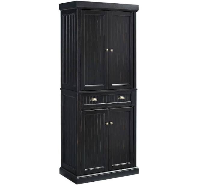 World Market Delmar Distressed Wood Kitchen Pantry Cabinet