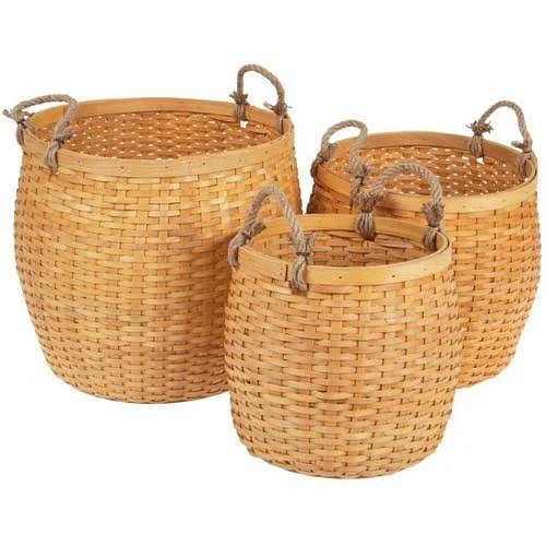 Woven Wood Basket Set