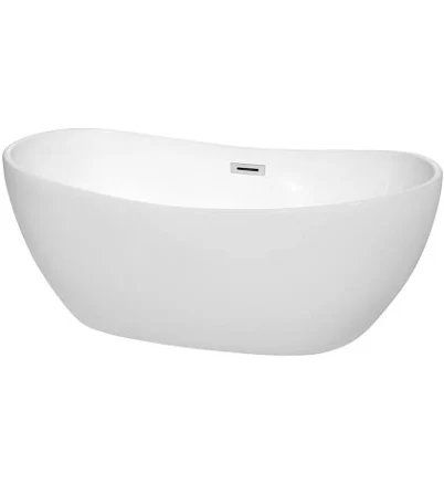 Wyndham Collection Rebecca Acrylic Freestanding Bathtub