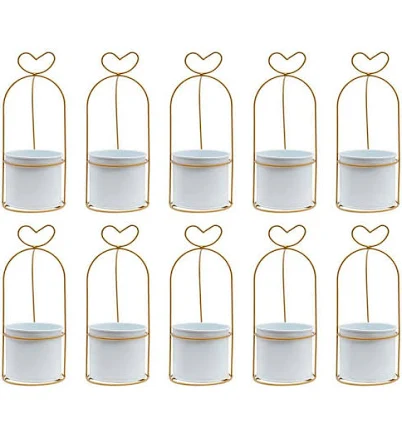 YIYIBYUS Gold Metal Geometric Vases