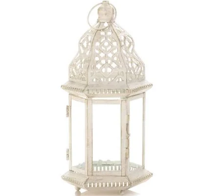 Zingz & Thingz Sublime Distressed White Lantern