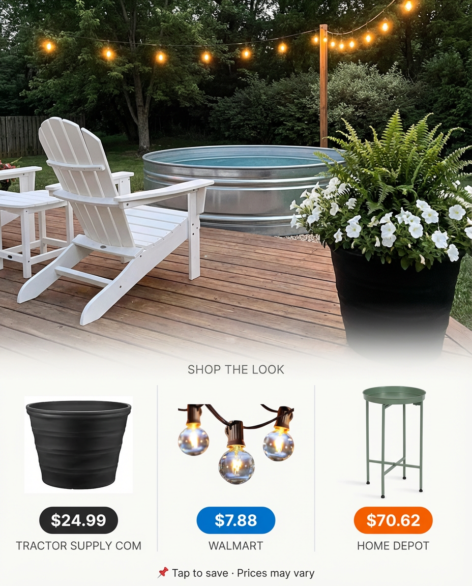 DIY Stock Tank Pool Oasis with Wood Decking