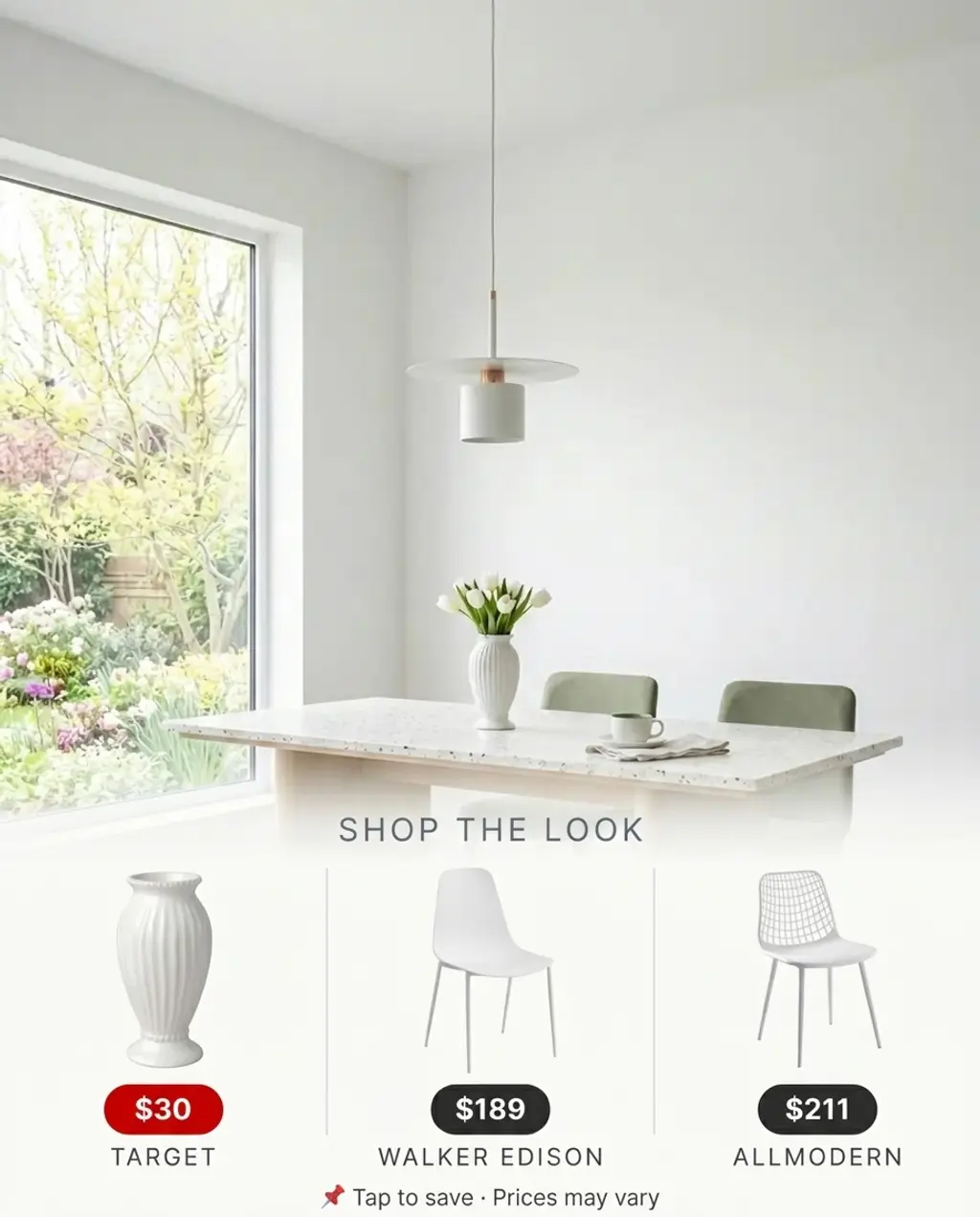 Minimalist Dining Area with Clean Aesthetics — Shop the Look