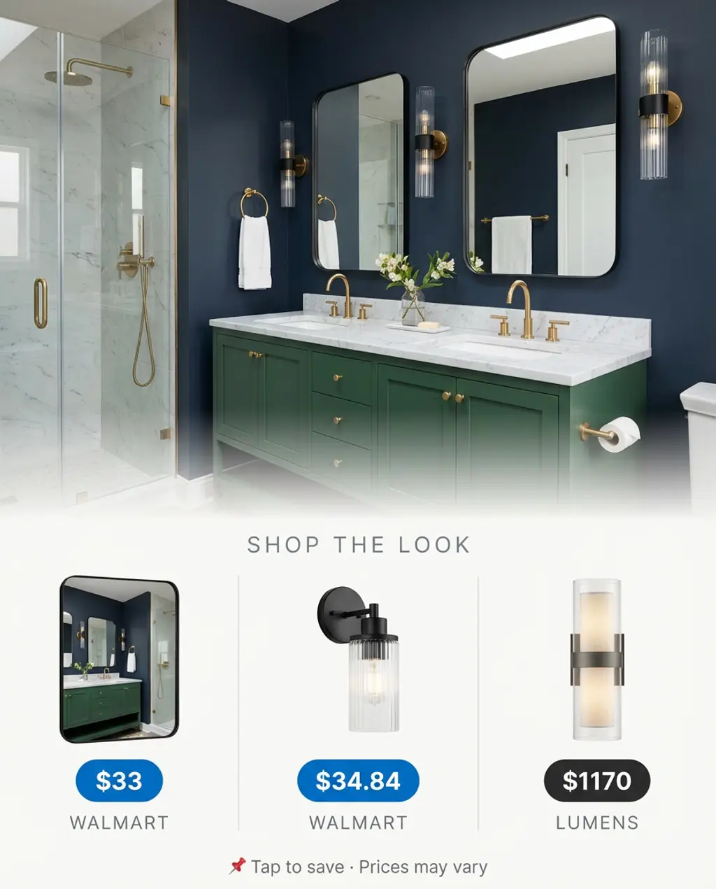 Modern Classic: Navy Blue & Minimalist Fixtures — Shop the Look