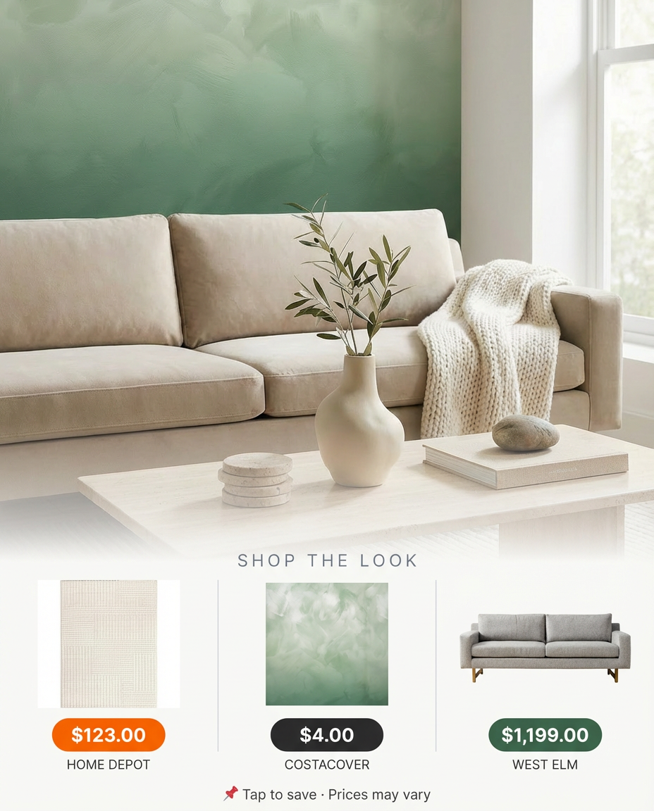 Serene Green Ombre Wall Decor — Shop the Look