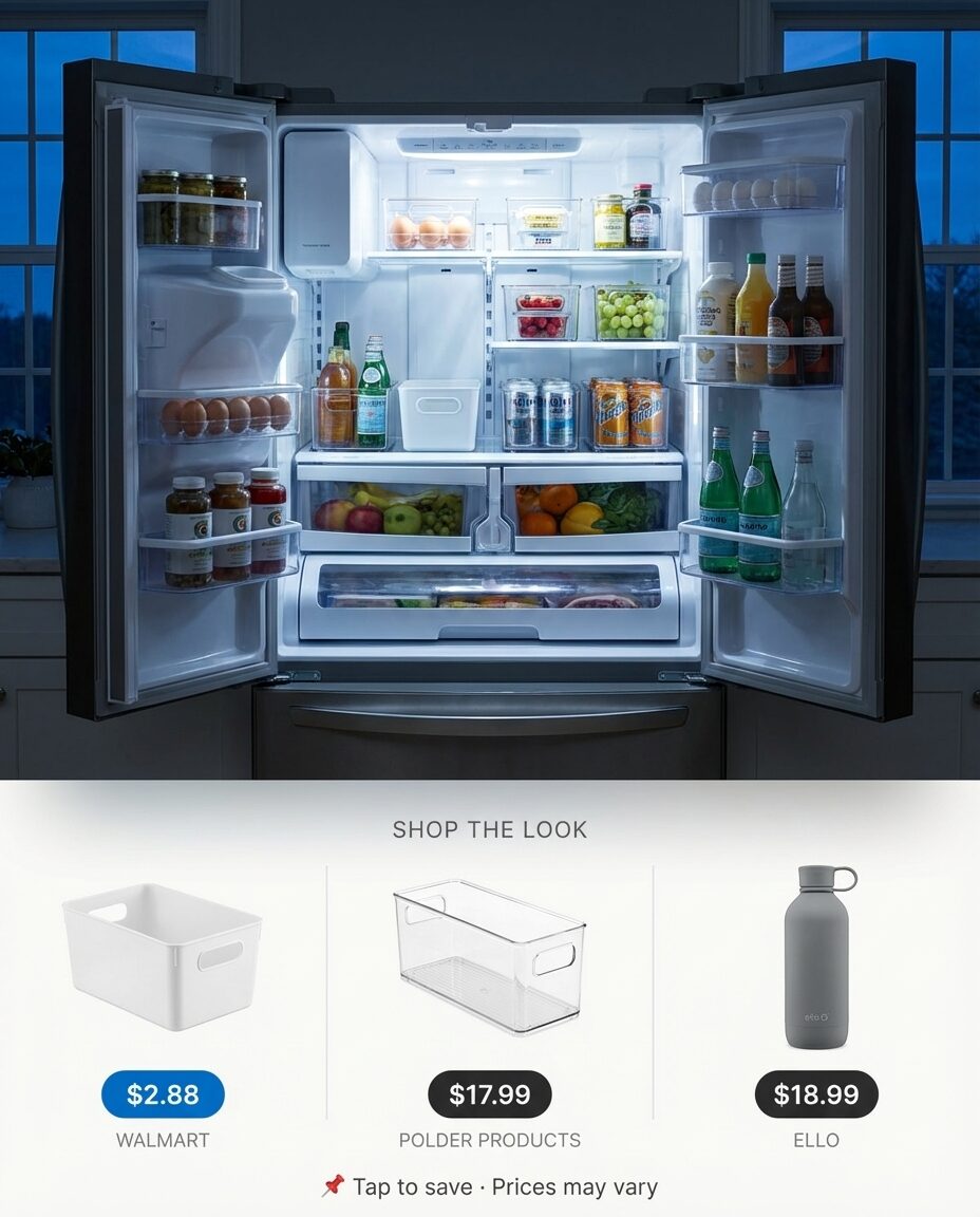 Minimalist Side-by-Side Fridge Organization — Shop the Look