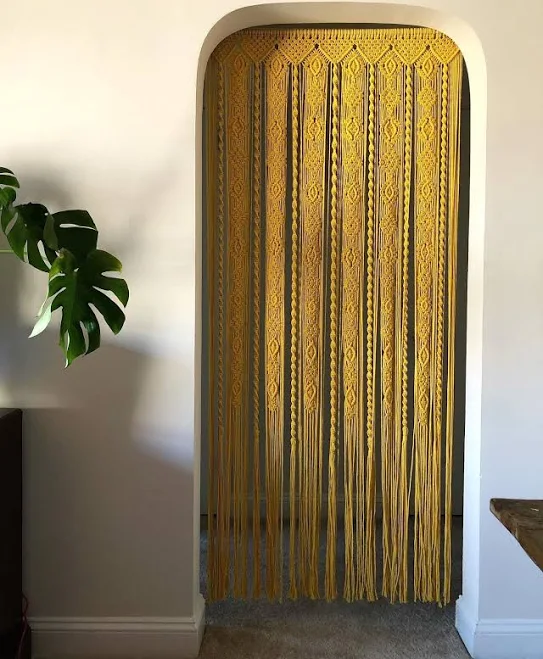 2025 macrame door curtain handmade Portiere Large bead Curtain Bohemian hanging 