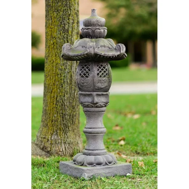 36in Grey Stone Lantern