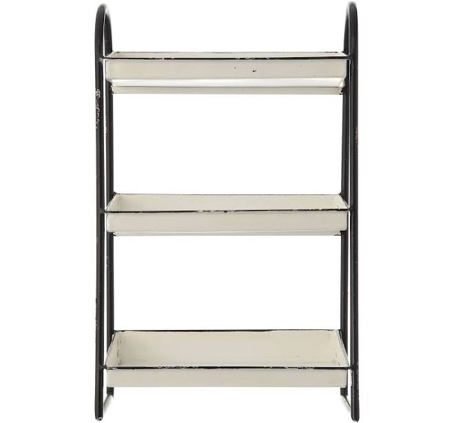 3R Studio Heavily Distressed 3-Tier Metal Tray
