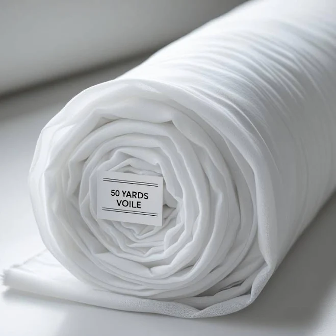 50 Yard 120” Wide Sheer Voile Roll Wedding & Event Draping