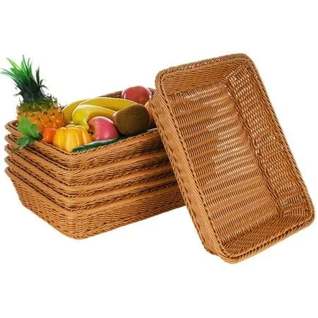 6pcs Wicker Bread Baskets