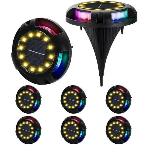 8pcs Solar Ground Lights 12 LED Buried Lawn Lamp Yard Path Landscape Lights OT15