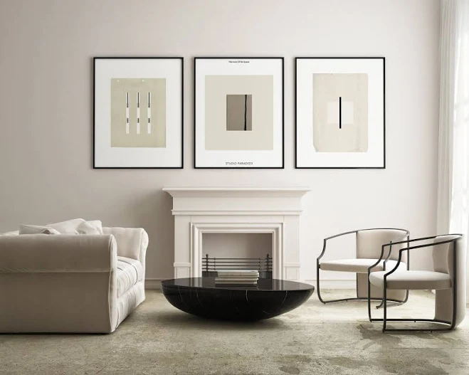 Abstract Zen Art Prints Set: Japandi Scandinavian Decor (Digital Download)