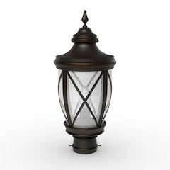 allen + roth Castine Traditional Outdoor Light Post Lantern