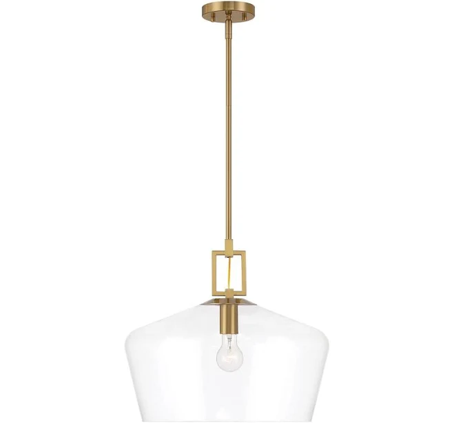 Allen + Roth Chambers 1-Light Modern & Contemporary Dome Hanging Pendant Light