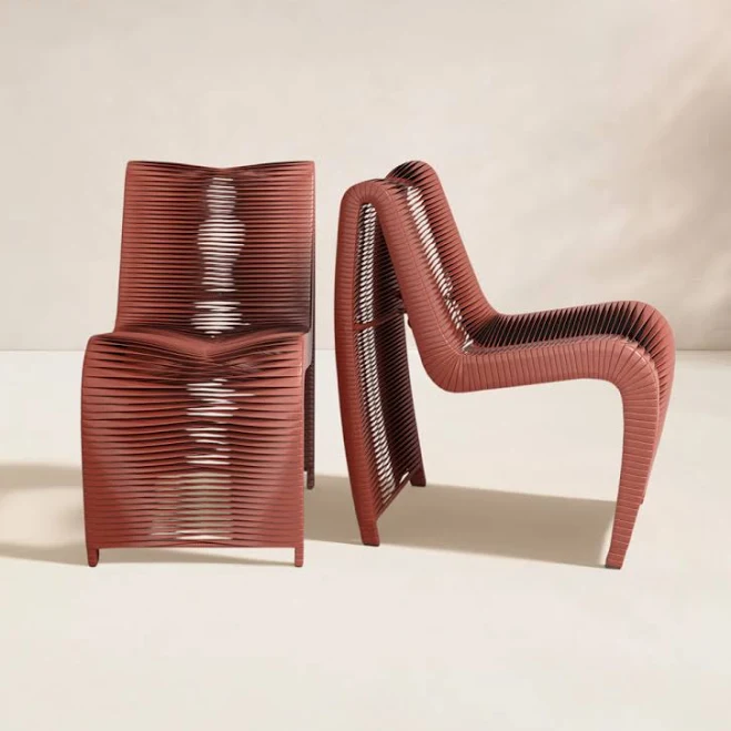 AllModern Pernille Outdoor Armless Lounge Chair (Set of 2)