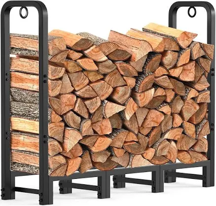 Amagabeli Garden & Home 4ft Firewood Log Rack