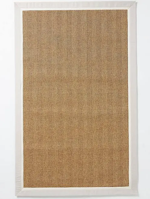 Anthropologie Flatwoven Double Border Performance Outdoor Rug