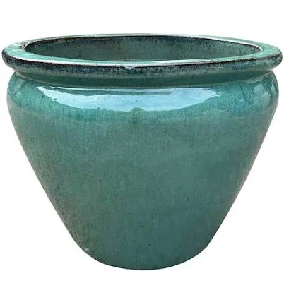 Arcadia Aqua Ceramic Outdoor Planter, Large, Green sold by At Home